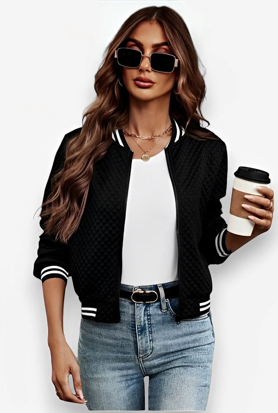 Sportswear Zipper Baseball Jacket - Jacket from The Woman Concept