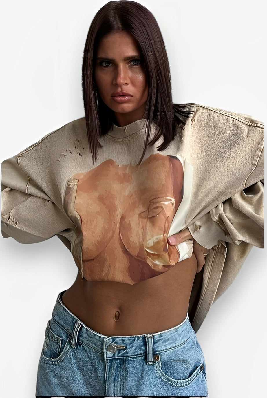 Loose Long-sleeved Pullover Sweatshirt