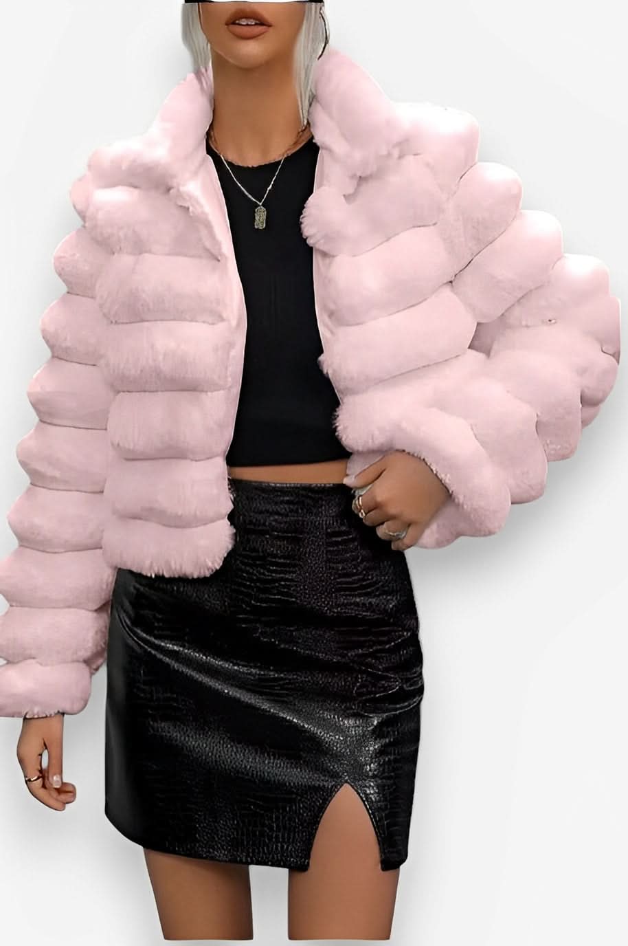 Trendy Imitation Short Fur Coat - Coats & Jackets from The Woman Concept