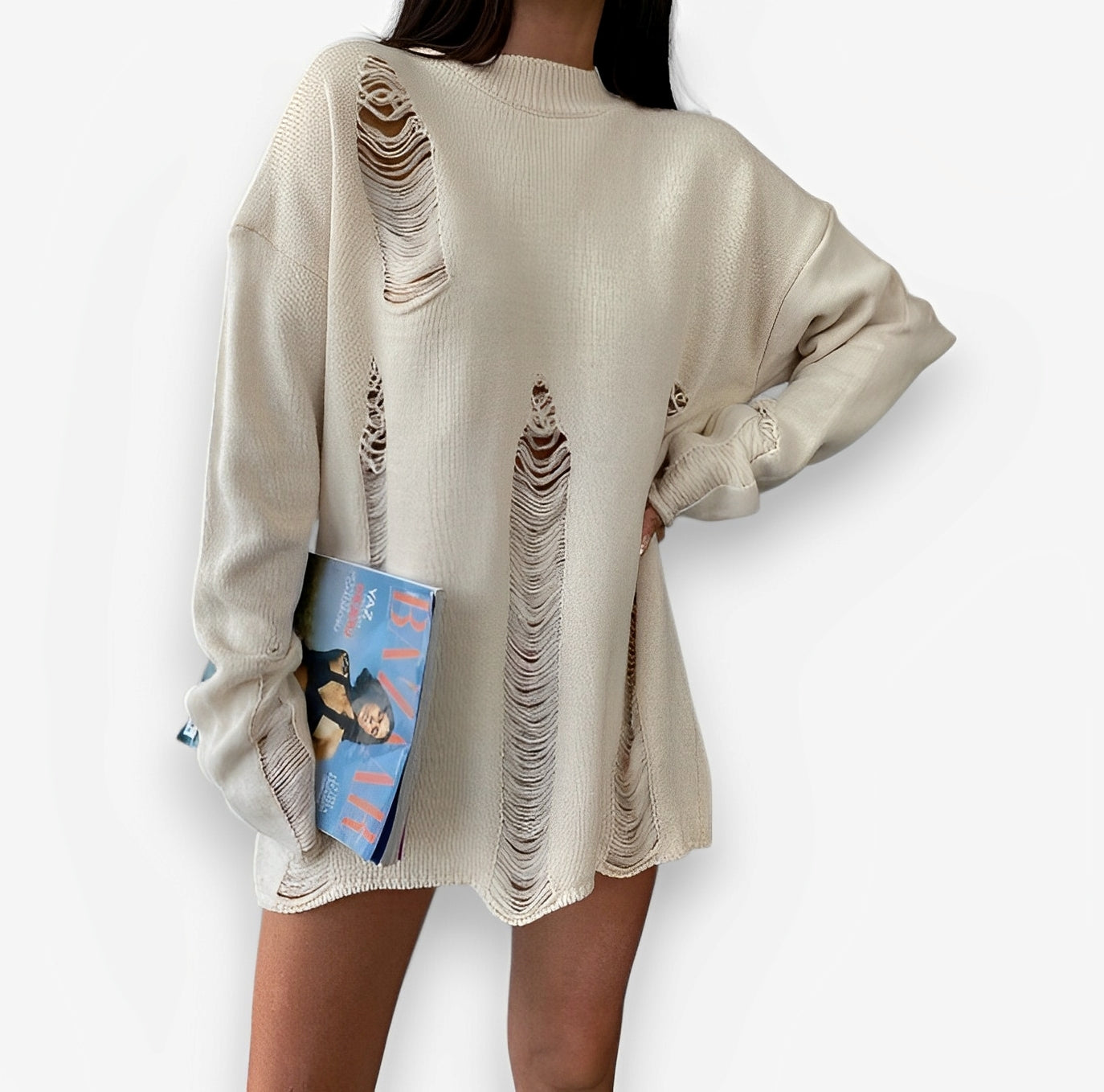 Hollow Knitted Pullover Hole Sweater