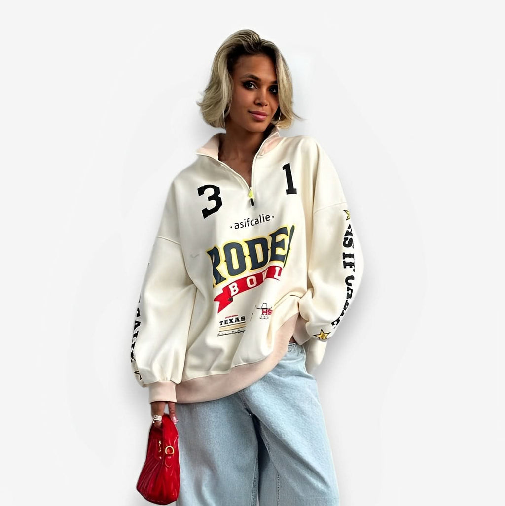 Loose Mid-length Pullover Sweatshirt - Sweatshirts from The Woman Concept