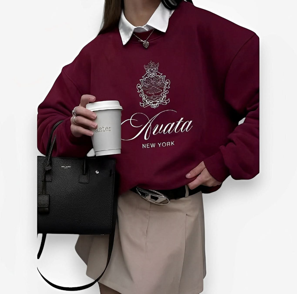 High-end Round Neck Loose Sweatershirt - Sweaters from The Woman Concept