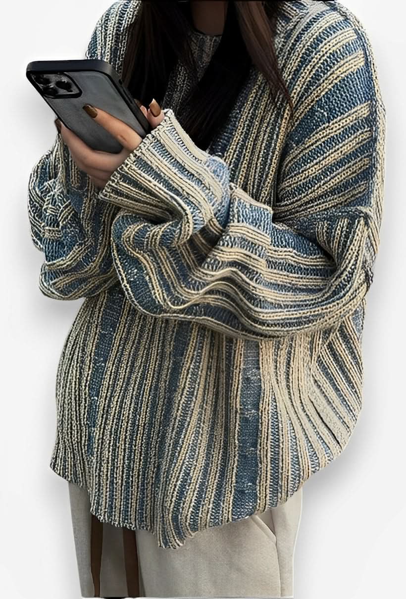 Retro Striped Sweater - Sweaters from The Woman Concept