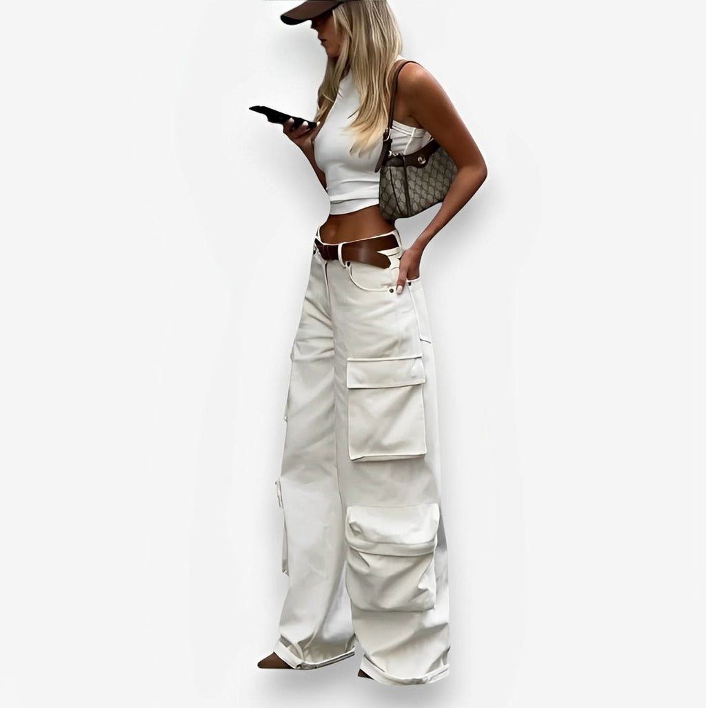 Casual wide-leg cargo pants - Pants from The Woman Concept