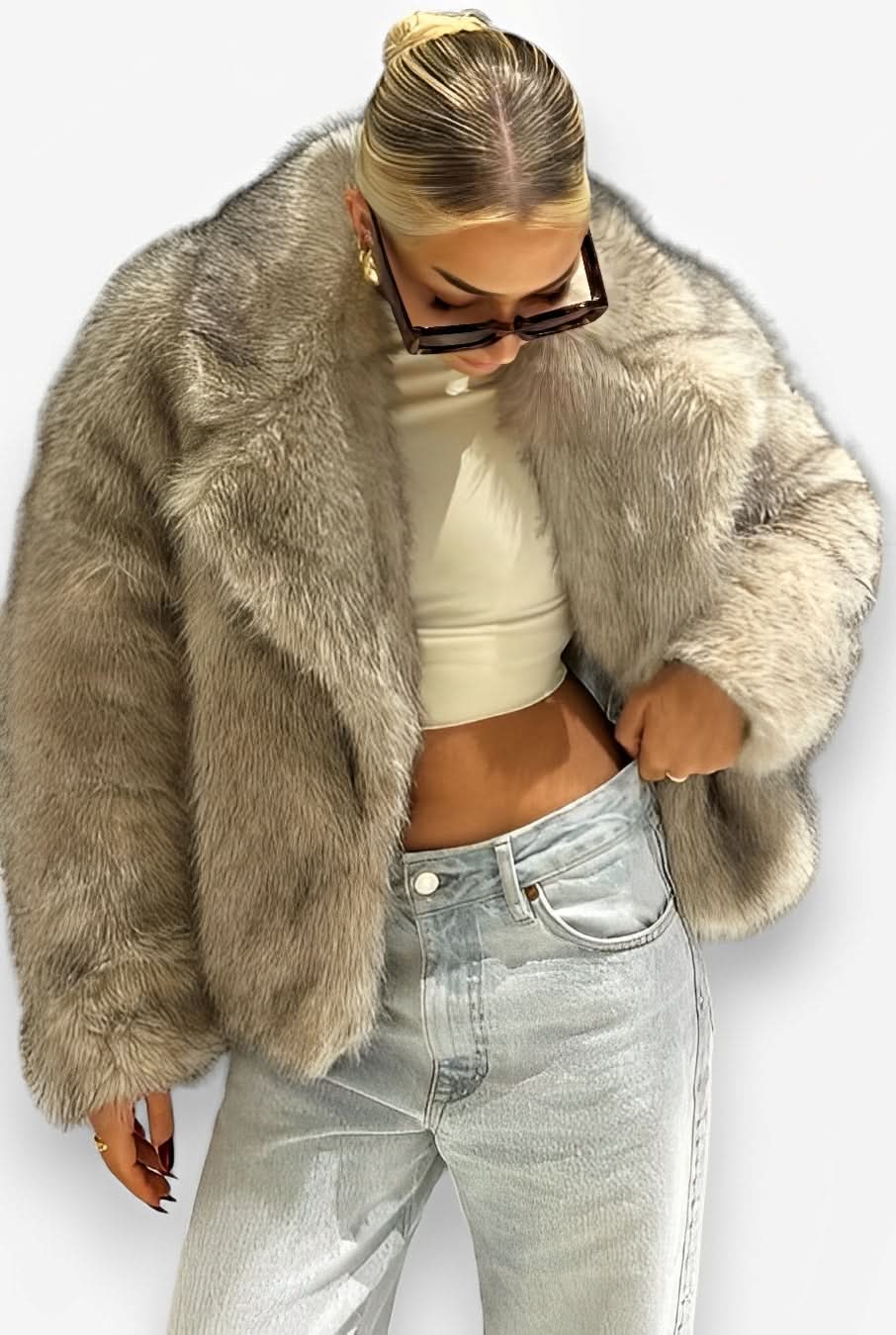 Short faux fox fur coat - Coats & Jackets from The Woman Concept