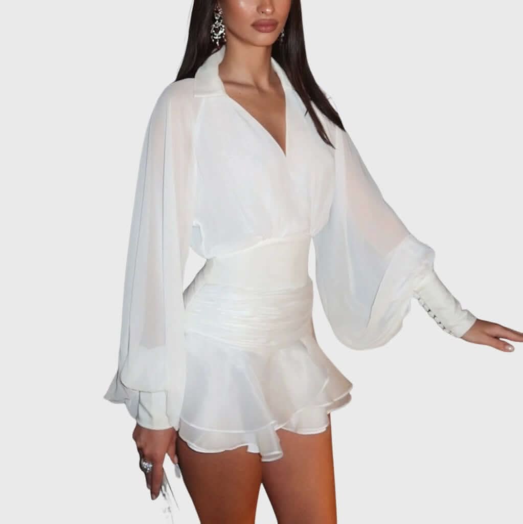 Celestial Whisper Chiffon Dress - view 6