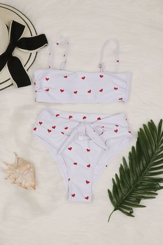 American tube top peach heart pants button-down bikini - Image 7