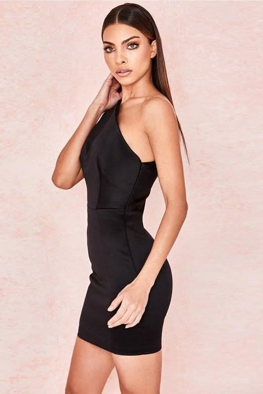 One-shoulder party elegant dress - Side View