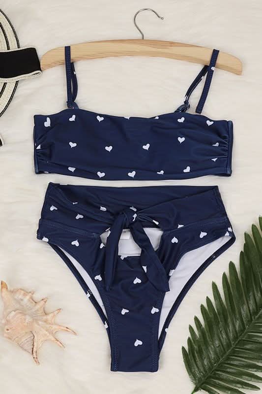 American tube top peach heart pants button-down bikini - Image 6