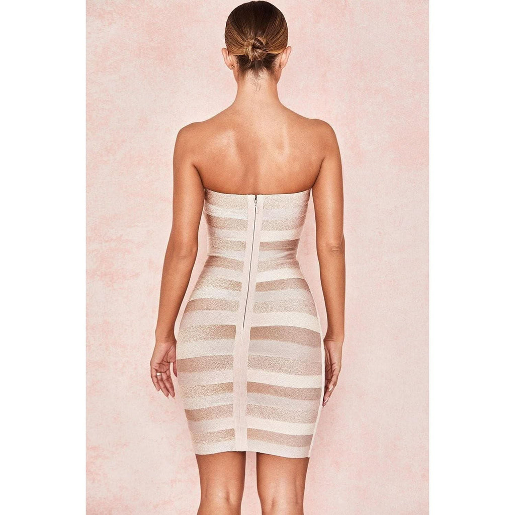 Leaky shoulder nightclub bag hip dress - Image 4