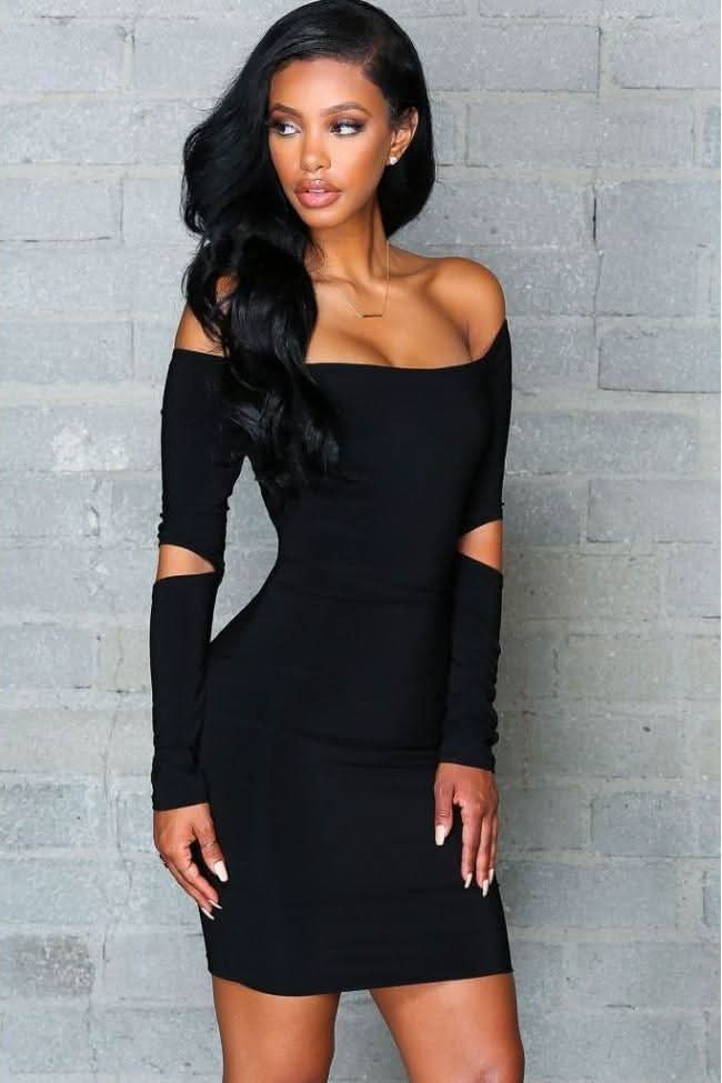 Elegant Black Skirt Dress