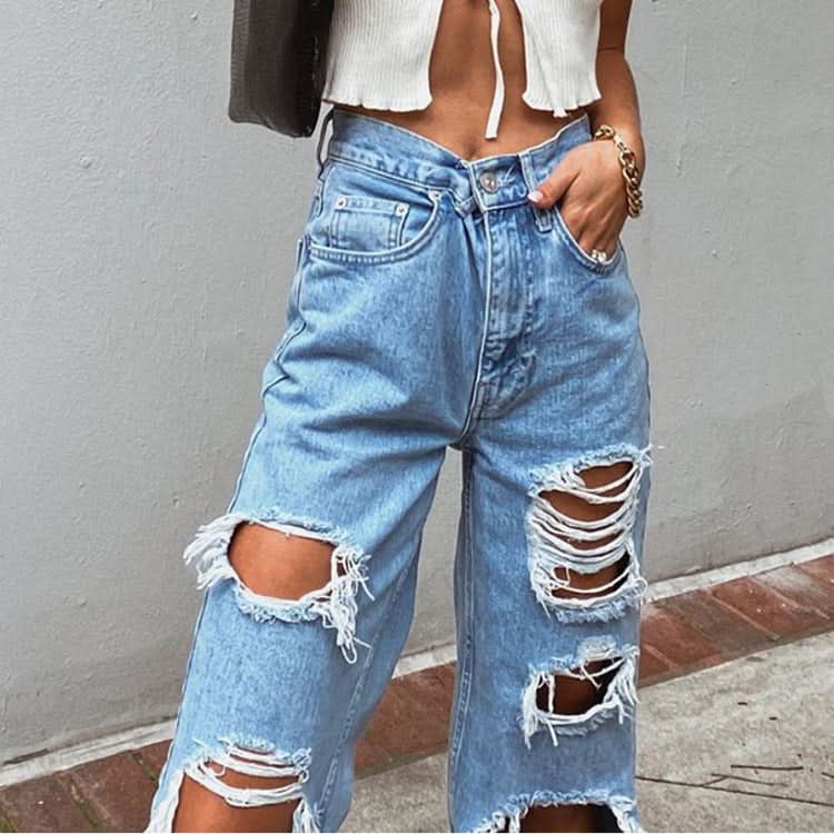 Ripped thin washed jeans - Image 4