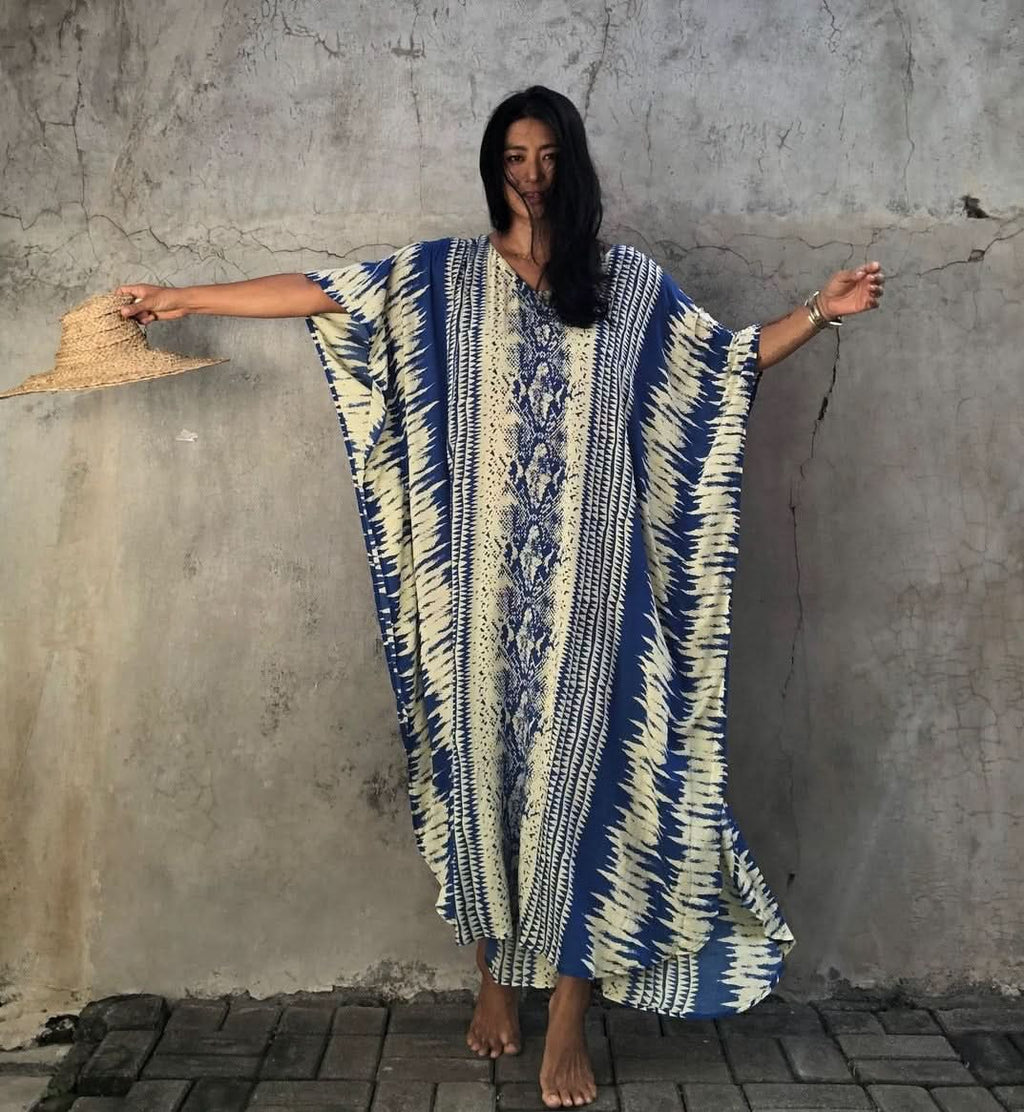 Beach Snake Pattern Dress - Detail