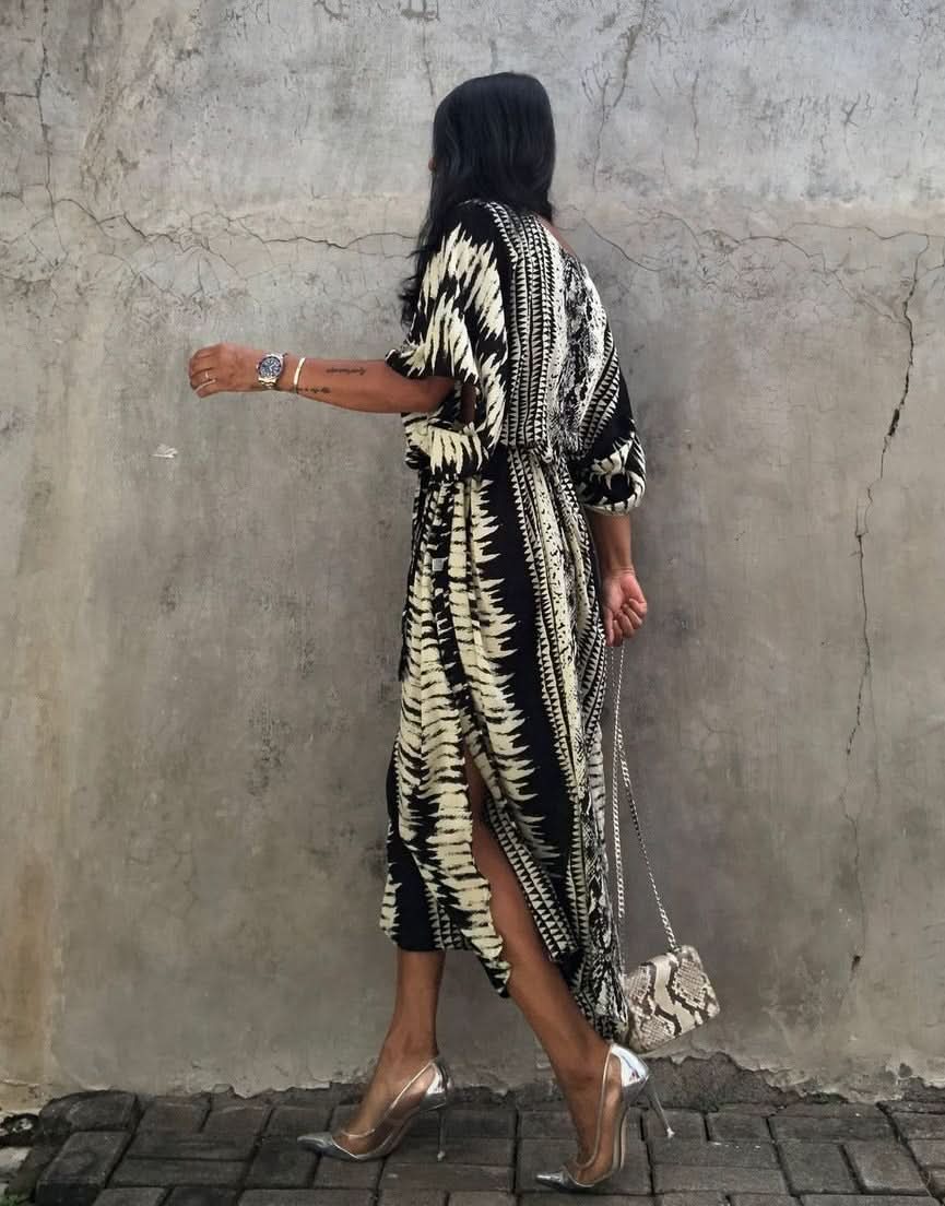 Beach Snake Pattern Dress - Image 7