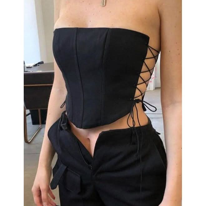 American sleeveless fishbone top - Front View