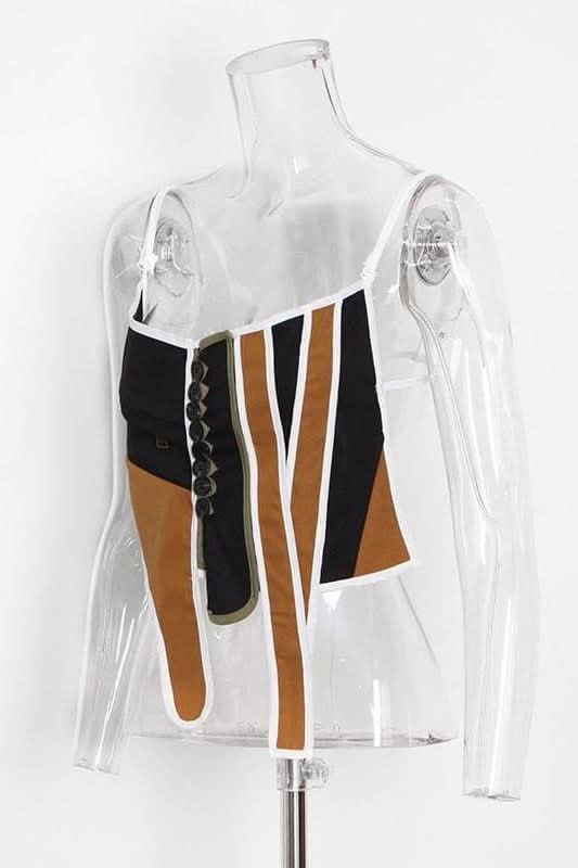 Street style design contrast color jacket - Image 7