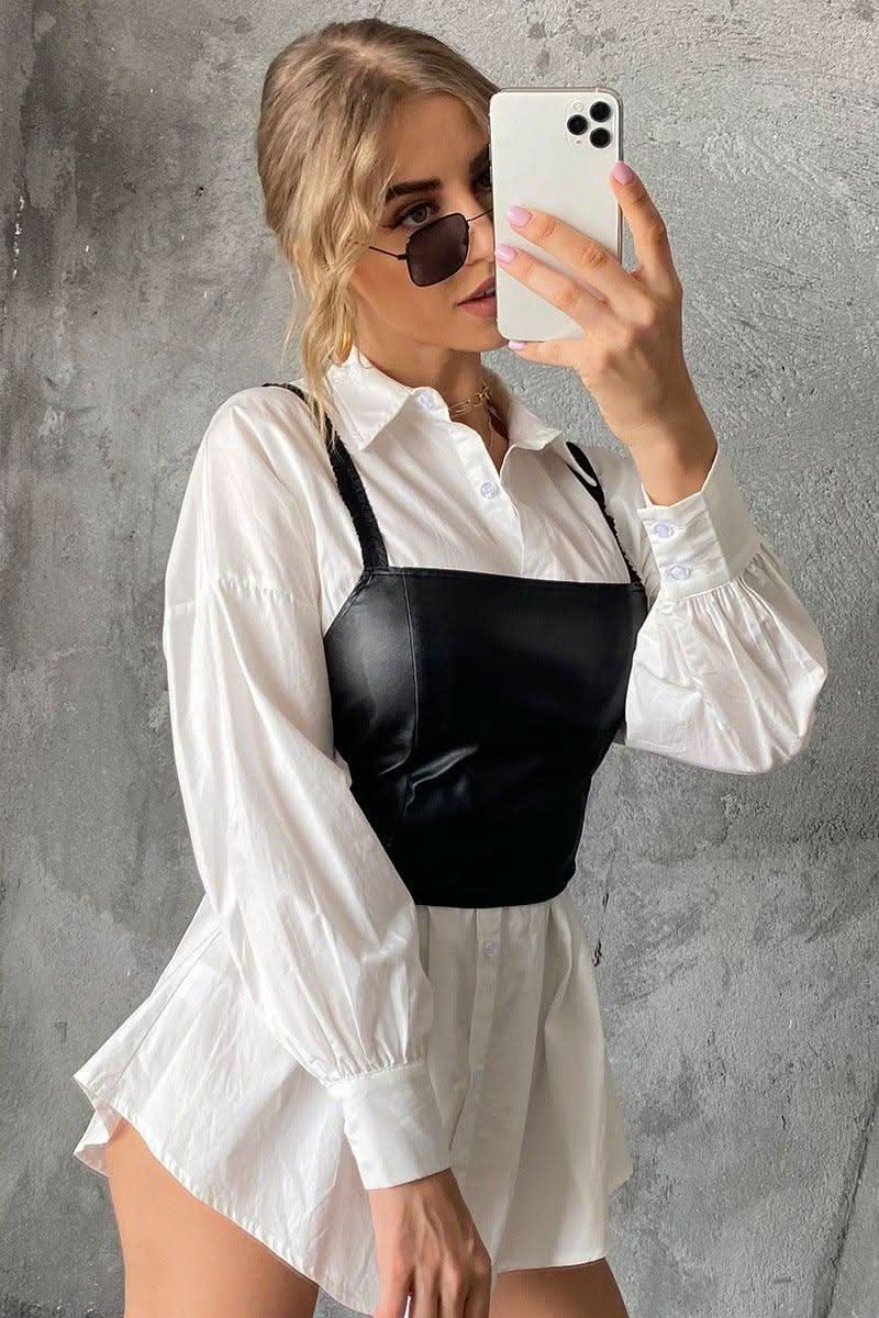 PU leather top vest - Image 5