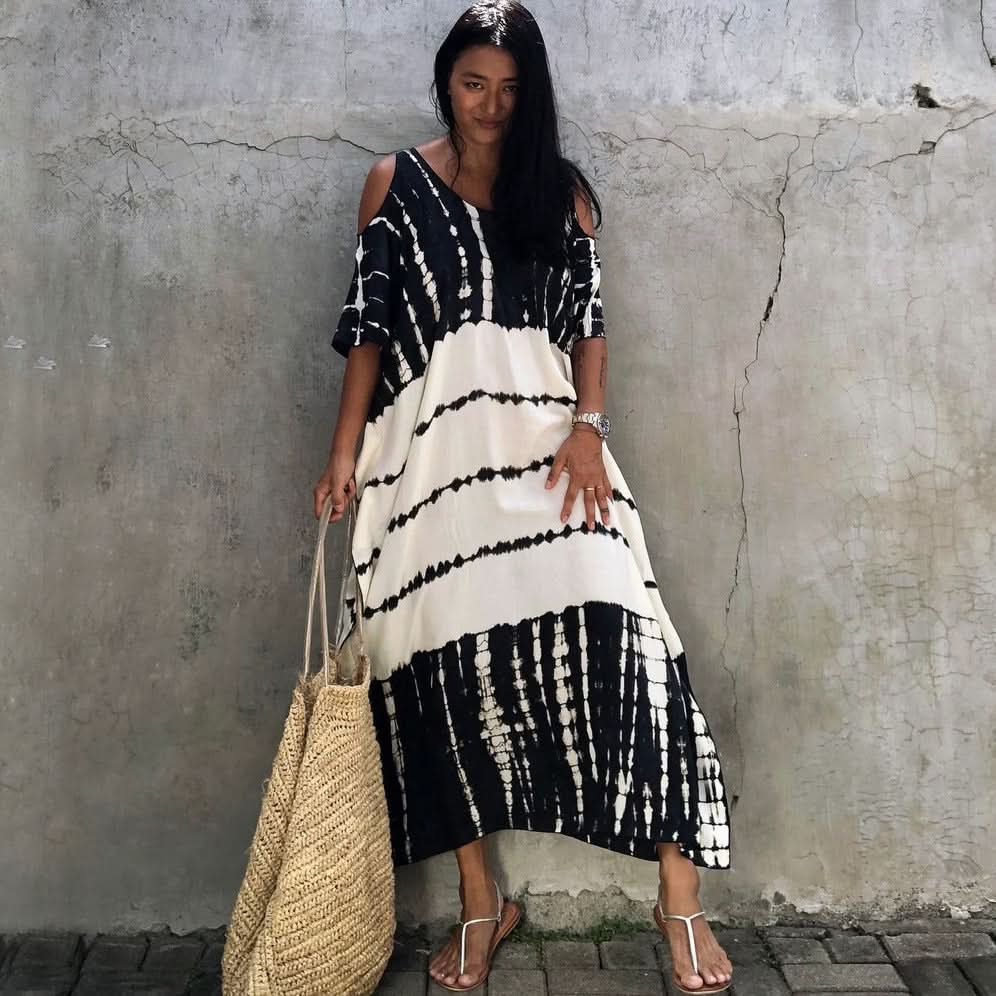 Long loose beach dress - Side View