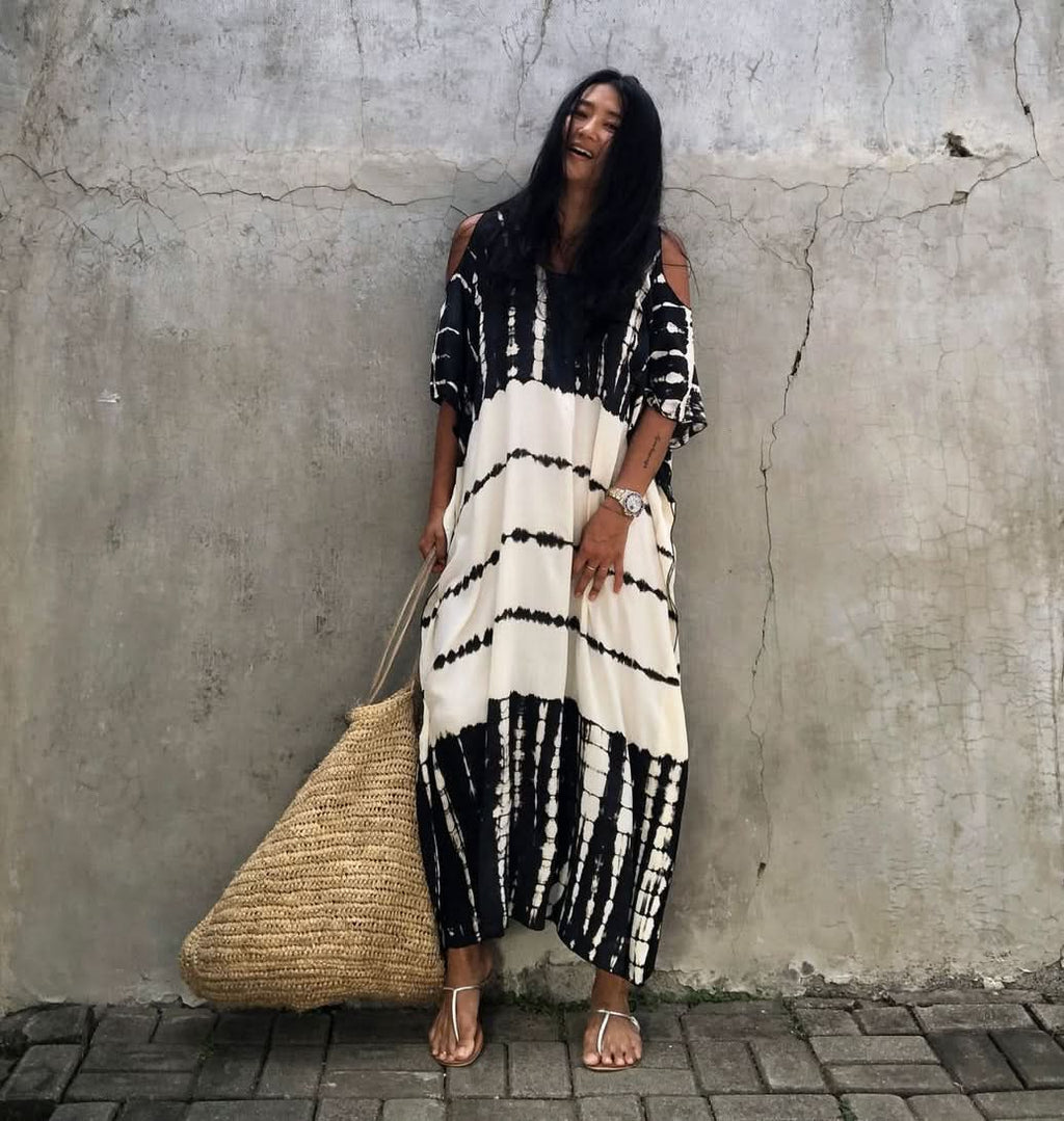 Long loose beach dress - Front View