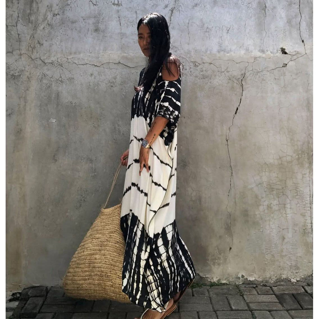 Long loose beach dress - Detail