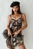 Cover Belly Lace One-Piece lingerie Bodysuit