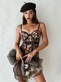 Cover Belly Lace One-Piece lingerie Bodysuit