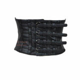 American four-breasted lychee pattern thick PU leather Belt