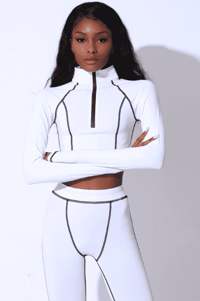 Yoga set with zipper - The Woman Concept