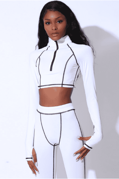 Yoga set with zipper - The Woman Concept