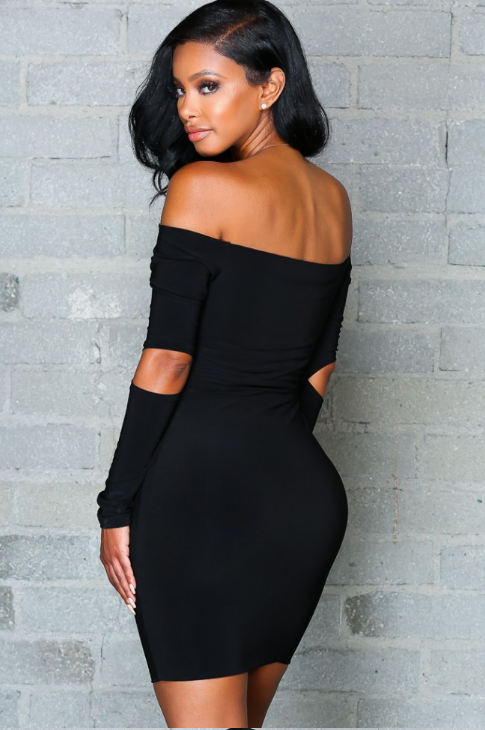 black skirt dress - The Woman Concept