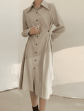 Shawl two-piece suit dress.