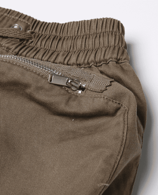 multi-pocket zipper high waist skirt.
