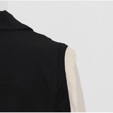 Square buckle belt waist jacket.