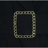 Square buckle belt waist jacket.
