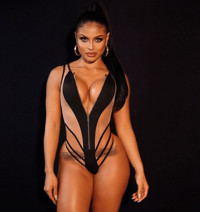 American mesh see-through tight hip bodysuit - The Woman Concept