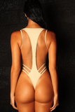 American mesh see-through tight hip bodysuit - The Woman Concept