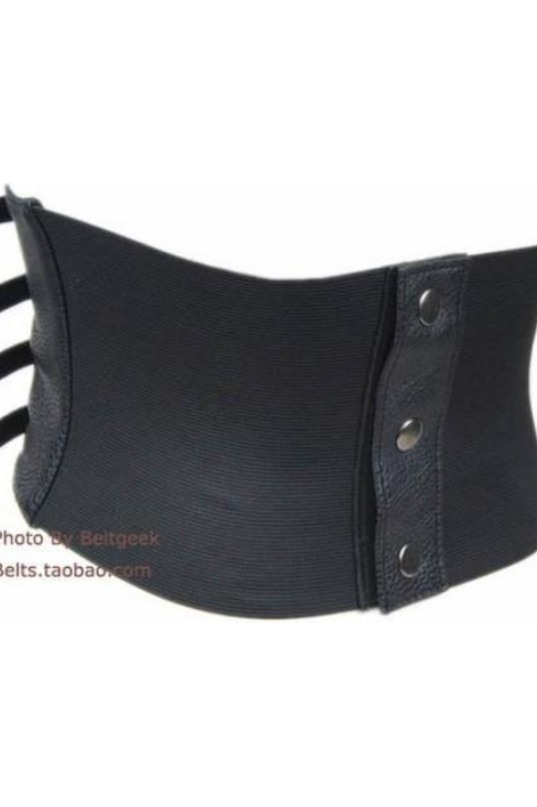 American four-breasted lychee pattern thick PU leather Belt - view 5