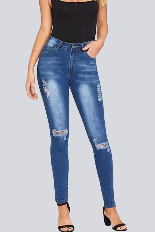 High Waist Skinny Jeans - The Woman Concept