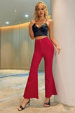 High Waist Flare Leg Pants.