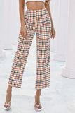 Houndstooth Straight Leg Pants.