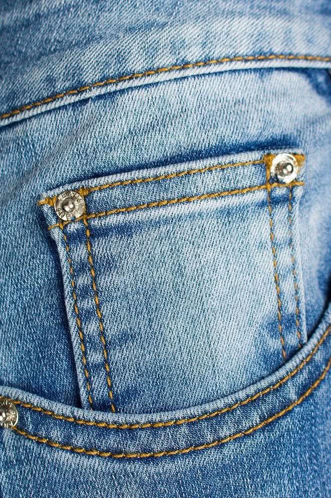 Pockets Zipper Patchwork Washed Pencil Jeans - The Woman Concept
