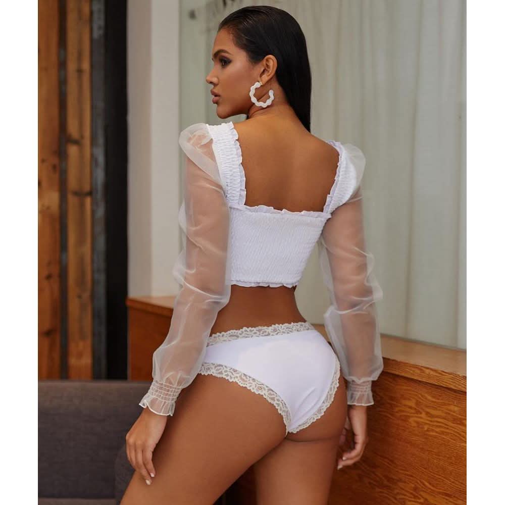 long sleeve split swimsuit - The Woman Concept