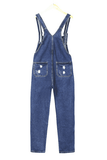 net red denim jumpsuit - The Woman Concept