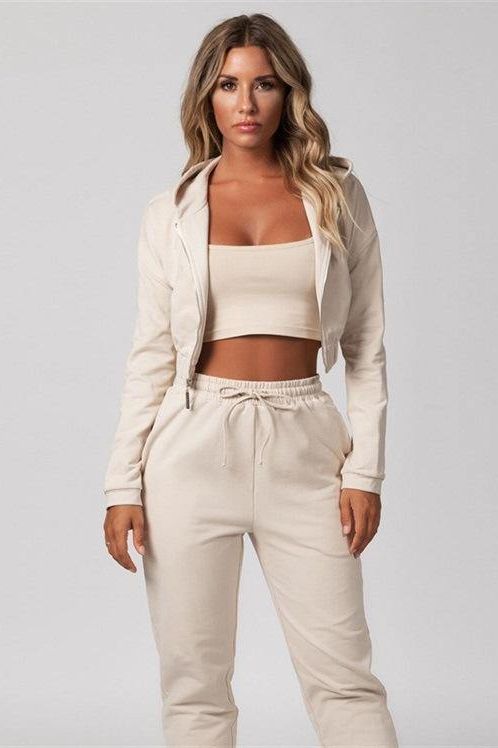 hoodie two piece set embroidered.