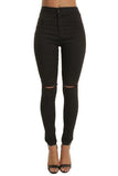 Thin Knee Holes And Feet Casual Pants - The Woman Concept