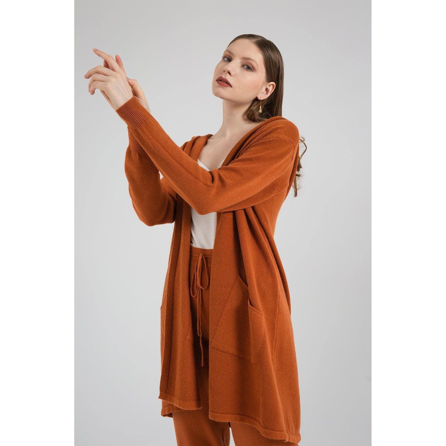 Knitted Top Pullover Knitted Hoodie - The Woman Concept