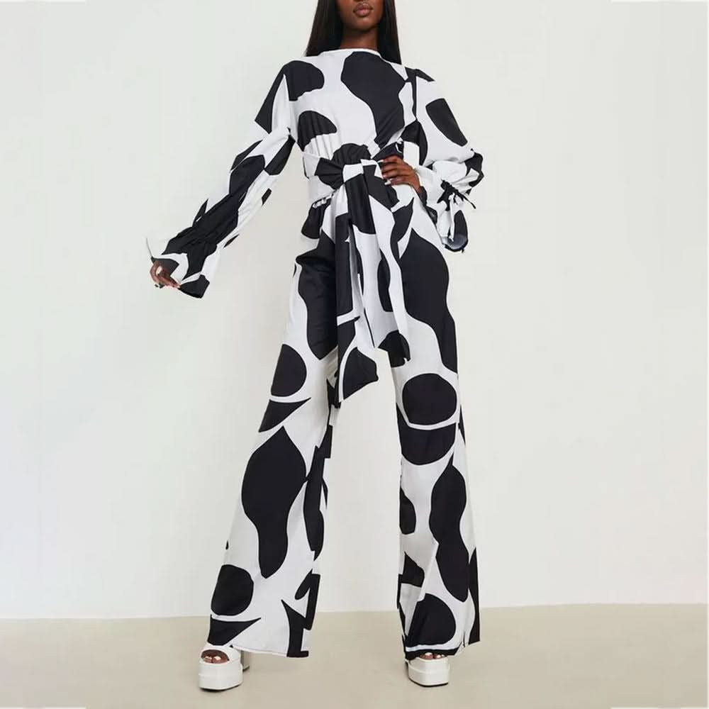 Wide leg strap waist jumpsuit - Side View