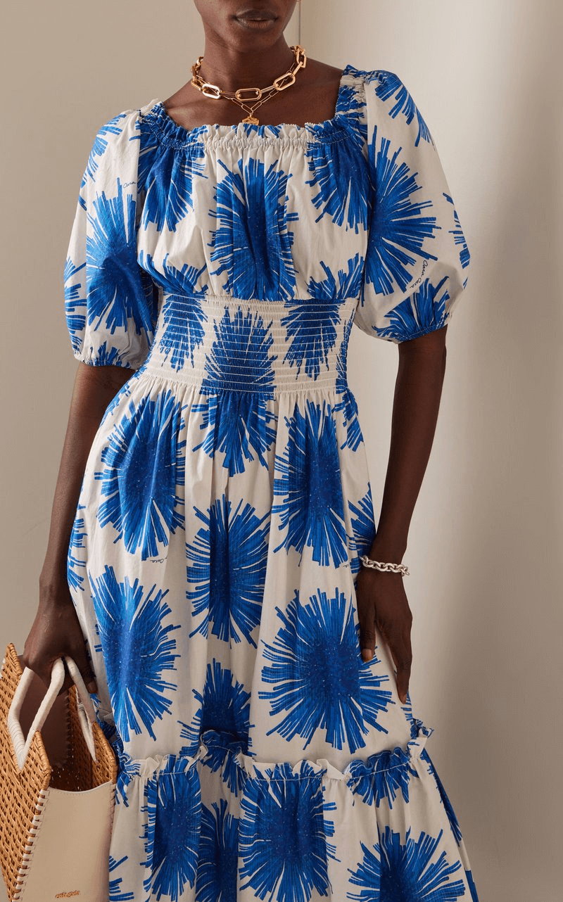 Long summer beachwear casual dress - Side View