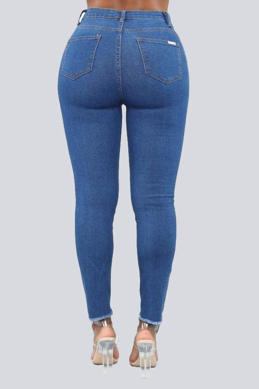 High Waist Slim Fit Pencil Jeans - The Woman Concept