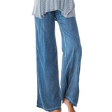 casual wide leg pants jeans - The Woman Concept
